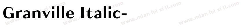 Granville Italic字体转换